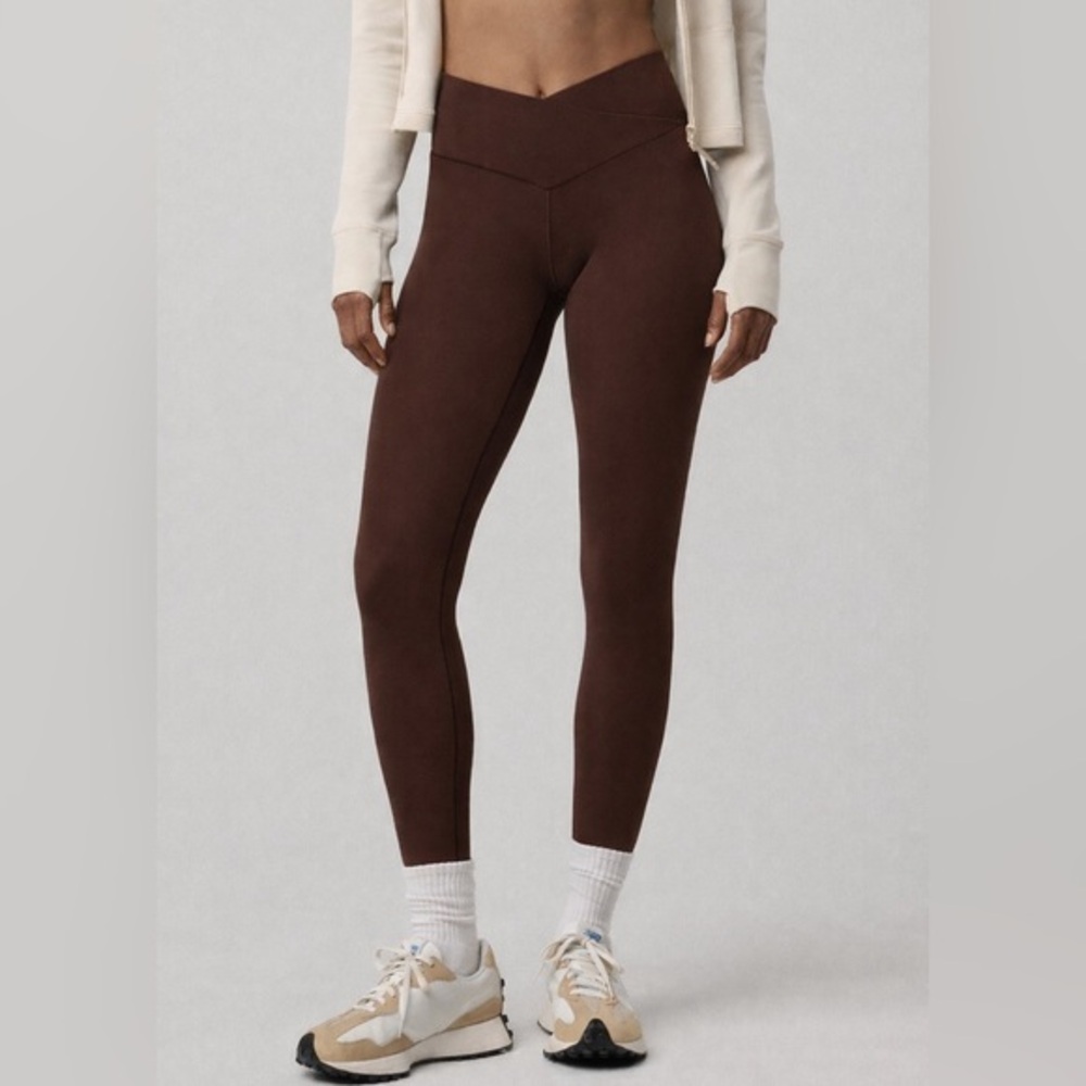 Aerie Offline Medium Brown Crossover Legging   EUC